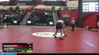 220 lbs Quarterfinals (8 Team) - Dylan Galloway, Gilmer County vs Caleb Peden, Murray County