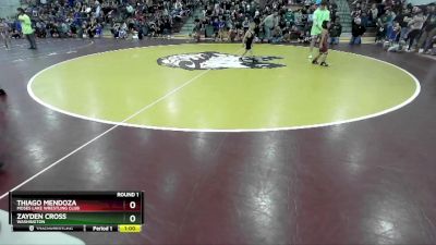 52-66 lbs Round 1 - Thiago Mendoza, Moses Lake Wrestling Club vs Zayden Cross, Washington