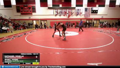 103-111 lbs Round 1 - Nathaniel Ornelas, Ascend Wrestling Academy vs Rydell Myers, Goldendale Grapplers Youth Wrestling