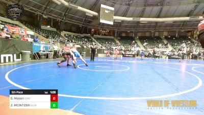 120 lbs 5th Place - Gavin Mason, Contender Wrestling Academy vs ZA MCINTOSH, Glenpool Youth Wrestling