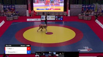 FS 97 lbs Semifinal - Tejvir Boal, Independent Wrestling Club vs Frederick Choquette, Montreal NTC