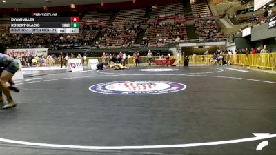 Open Men - 74 lbs Cons. Round 2 - Robert Olacio, Swamp Monsters Wrestling Club vs Dyami Allen