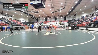 120 lbs Round Of 16 - Elli Hendrix, Tahlequah Girls HS vs Jaylee Hoover, Wyandotte HS Girls