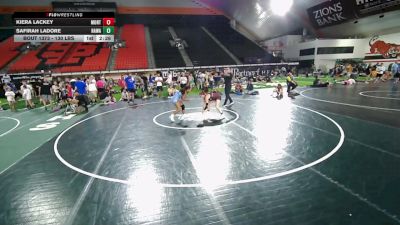 130 lbs Cons. Sub-semis - Kiera Lackey, Montana vs Safirah Ladore, Hawaii
