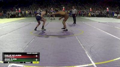 D3-215 lbs Champ. Round 1 - Eddie Olson, Richmond HS vs Phillip McLaurin, Brandywine HS