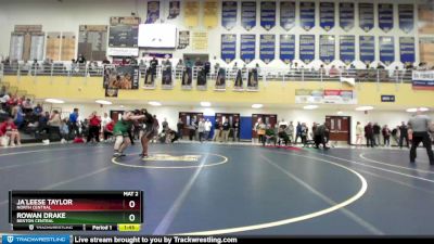 195 lbs Champ. Round 1 - Rowan Drake, Benton Central vs Ja`Leese Taylor, North Central