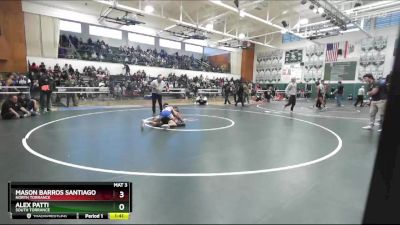 126 lbs Quarterfinal - Alex Patti, South Torrance vs Mason Barros Santiago, North Torrance