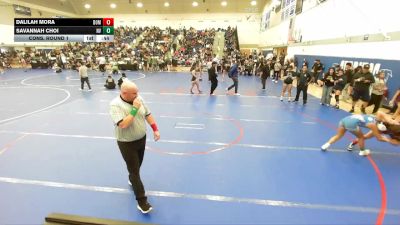 115 lbs Cons. Round 1 - Dalilah Mora, Dominator vs Savannah Choi, Rancho Bernardo Wrestling