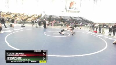 128 lbs Cons. Round 2 - Lucas DelPapa, South Jefferson Spartans vs Brodi Martin, Warrior Warehouse Wrestling