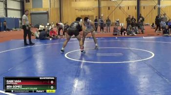 184 lbs Quarterfinal - Gabe Vasa, Unattached vs Ben Gomez, UN Clackamas Community College