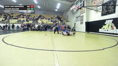 100 lbs Semifinal - Kathy Lara Hernandez, Broken Arrow Girls HS vs Collins McClure, Glenpool Girls HS