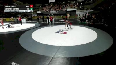 100 lbs Cons. Semis - Mckenzie Mendez, James Logan High School Wrestling vs Jalissa Lopez, Mad Dawg Wrestling Club