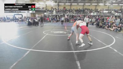 150 lbs Consi Of 16 #2 - Matthew Patterson, Middleborough vs Landin Larabee, Spaulding-VT