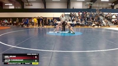 149 lbs Cons. Round 2 - Jacob Cunningham, Messiah vs Abel Brunk, Messiah