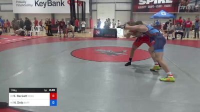 74 kg Round Of 64 - Sam Beckett, Pennsylvania vs Nicholas Delp, Buffalo Valley Regional Training Center