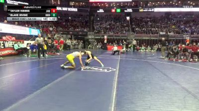 1A-132 lbs Champ. Round 2 - Blake Irvine, Don Bosco vs Tayler Kibbee, Janesville
