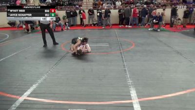 80_B lbs Consi Of 16 #1 - Wyatt Reid, Bradford vs Jayce Schaffer, Wilson