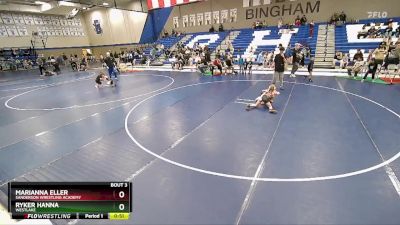 55-57 lbs Round 1 - Ryker Hanna, Westlake vs Marianna Eller, Sanderson Wrestling Academy