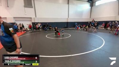 35 lbs Round 1 - Luka Cazares, El Paso Wildcats Wrestling Club vs Yaniliz Navarro, El Paso Supers Wrestling Club