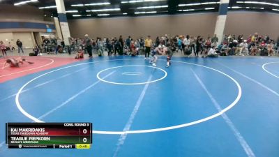 102 lbs Cons. Round 3 - Teague Piepkorn, ReZults Wrestling vs Kai Makridakis, Texas Takedown Academy