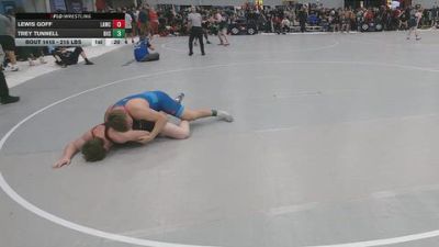 215 lbs Cons. Rd Of 16 - Lewis Goff, Lancer WC vs Trey Tunnell, Berryhill High School