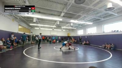 77 lbs Cons. Round 3 - Kannon Bassett, Lovell Middle School vs Francisco Roman, Riverton Middle School