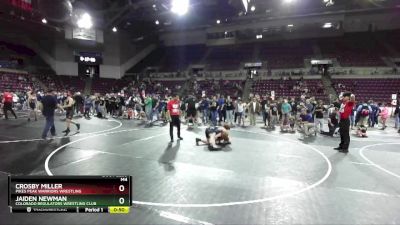 120 lbs Cons. Round 3 - Crosby Miller, Pikes Peak Warriors Wrestling vs Jaiden Newman, Colorado Regulators Wrestling Club