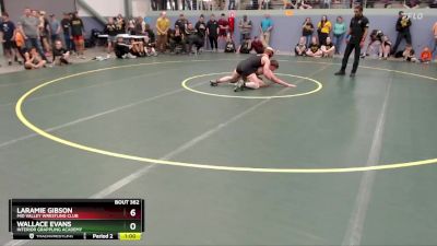 150 lbs Quarterfinal - Laramie Gibson, Mid Valley Wrestling Club vs Wallace Evans, Interior Grappling Academy