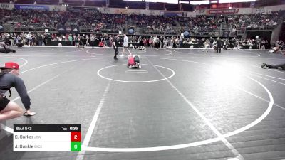 78 lbs Quarterfinal - Corban Barker, Jackson County Wrestling Club vs Jackson Dunkle, Excelsior Springs Youth Wrestling