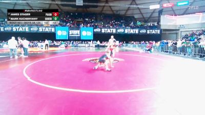 Boys 3A 126 lbs Cons. Round 6 - James Stager, Prairie vs Mark Kucheryaviy, Kennewick