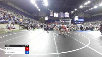 200 lbs Rnd Of 32 - Rebecca Oetken, Wyoming vs Katianna Martinez, California