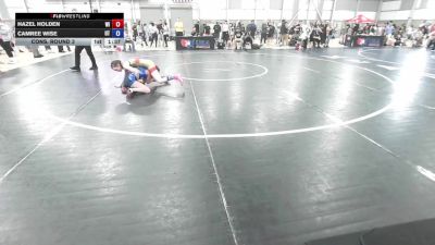 14U Girls - 95 lbs Cons. Round 3 - Hazel Holden, WI vs Camree Wise, UT