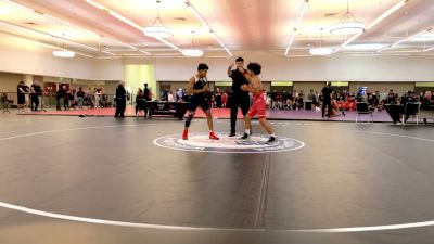 126 lbs Cons. Quarters - Mateo Ruiz, Community Youth Center - Concord Campus Wrestling vs Kawika Roy