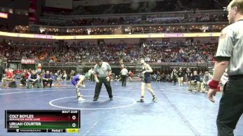 2A-106 lbs Quarterfinal - Urijah Courter, Nevada vs Colt Boyles, Burlington Notre Dame