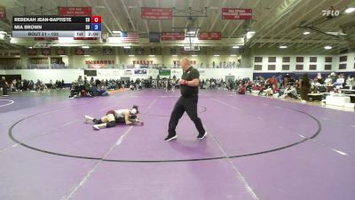 103 lbs Champ. Round 1 - Mia Brown, Schreiner University vs Rebekah Jean-Baptiste, Emmanuel University