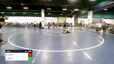 75 lbs Round Of 32 - Wyler Allen, OK vs Zachary Paris, NH