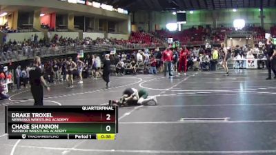 140 lbs Quarterfinal - Chase Shannon, Warrior Wrestling Academy vs Drake Troxel, Nebraska Wrestling Academy