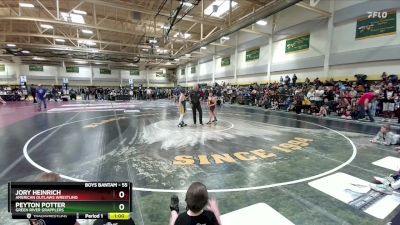 55 lbs Cons. Semi - Peyton Potter, Green River Grapplers vs Jory Heinrich, American Outlaws Wrestling