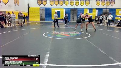 215 lbs Quarterfinals (8 Team) - Case Roberts, Harmony vs Connor Olivares, Wellington Community Hs