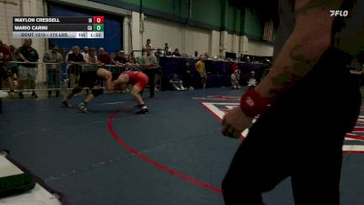 175 lbs Semifinal - Waylon Cressell, IA vs Mario Carini, CA