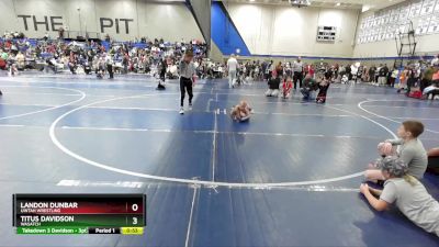 44 lbs Quarterfinal - Landon Dunbar, Uintah Wrestling vs Titus Davidson, Wasatch