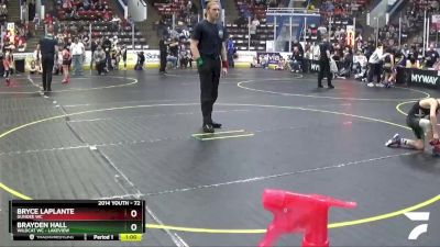 72 lbs Quarterfinal - Brayden Hall, Wildcat WC - Lakeview vs Bryce Laplante, Dundee WC