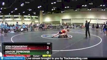 132 lbs Semis & Wb (16 Team) - Ashton Zembower, 212 Wrestling vs Josh Foxworthy, Indiana Smackdown Black