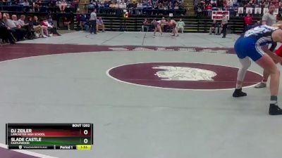 1 - 138 lbs Semifinal - DJ Zeiler, Lancaster High School vs Slade Castle, Castlewood