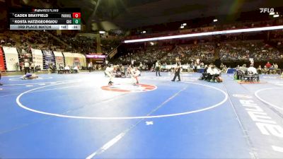 106 Class 4 lbs 3rd Place Match - Kosta Hatzigeorgiou, Christian Brothers College vs Caden Brayfield, Park Hill