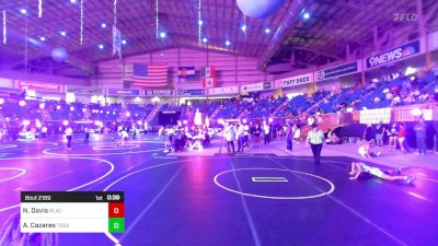 94 lbs Consi Of 8 #2 - Nevaeh Davis, Black Fox Wrestling Academy vs Allison Cazares, Toss Em Up Wr Ac