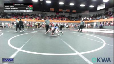 76 lbs Semifinal - Jaxon Hines, Comanche Takedown Club vs Corbin Hawkins, Noble Takedown Club