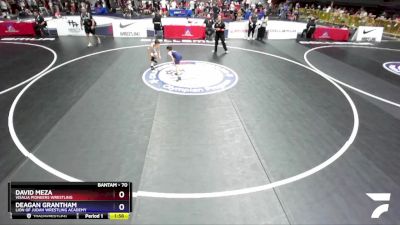 70 lbs Quarterfinal - David Meza, Visalia Pioneers Wrestling vs Deagan Grantham, Lion Of Judah Wrestling Academy