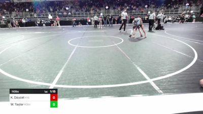 110 lbs Semifinal - Kelton Doucet, Kansas Young Guns vs Walter Taylor, Rogue Warrior Wrestling