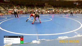 96 lbs Quarterfinal - Cale Wimberly, Canes Wrestling Club vs Asher Giddens, R.A.W.